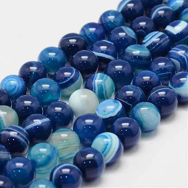 Natural Striped Agate/Banded Agate Bead Strands