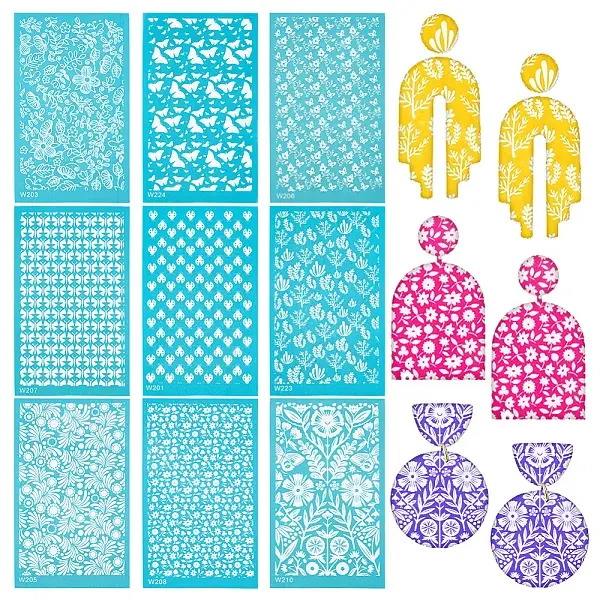 9Pcs Nylon Impression Mat Mold