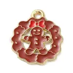 Christmas Theme Alloy Enamel Pendants