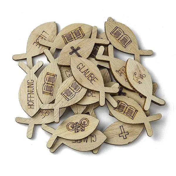 100Pcs Wood Cabochons