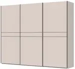 Posuvná šatní skříň 272 baptiste-béžová - s led osvětlením