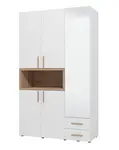 Šatní skříň dorcas - bílá, dub