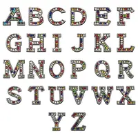 Cloth Iron On Alphabet Patches