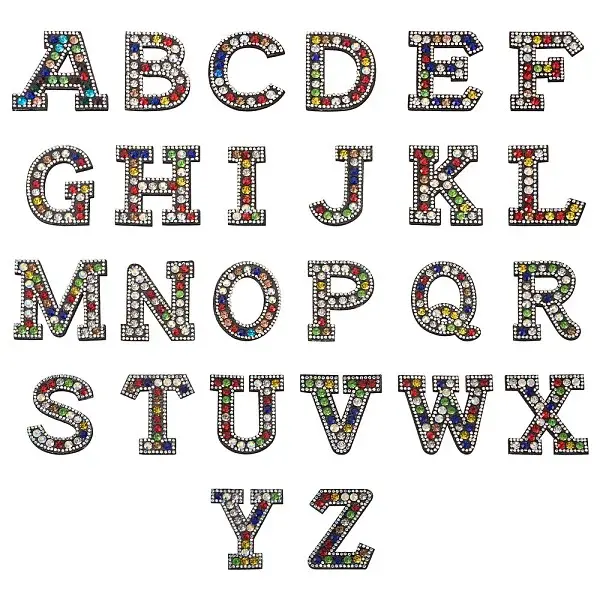Cloth Iron On Alphabet Patches