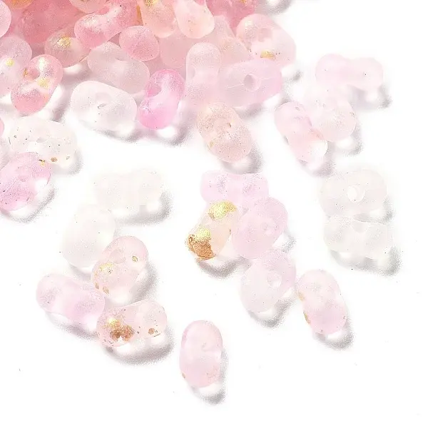 Gradient Color Transparent Frosted Acrylic Beads