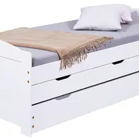Postel z masivu 90x190cm s přistýlkou a úložným prostorem janett -