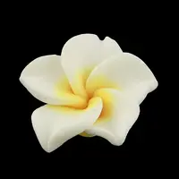 Handmade Polymer Clay 3D Flower Plumeria Beads