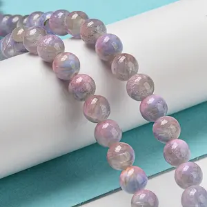 Dyed Natural White Jade Beads Strands