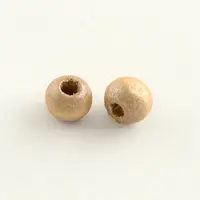 Round Natural Wood Beads