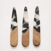 Transparent Resin & Walnut Wood Pendants