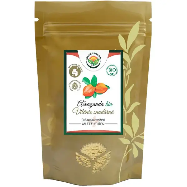 Salvia Paradise Ašvaganda mletý koreň prášok na prípravu nápoja pre duševnú pohodu 100 g