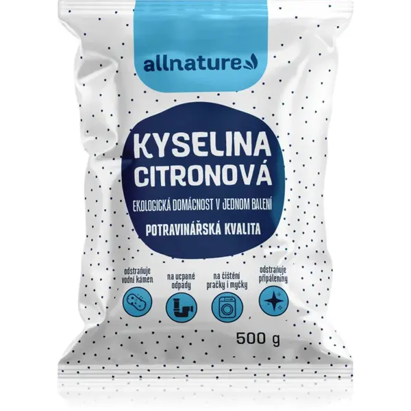 Allnature Kyselina citrónová kyselina citrónová na domáce použitie 500 g