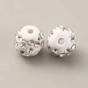 Polymer Clay Rhinestone Beads