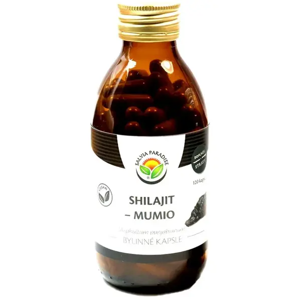 Salvia Paradise Shilajit bylinné kapsle kapsuly na podporu imunitného systému 120 cps