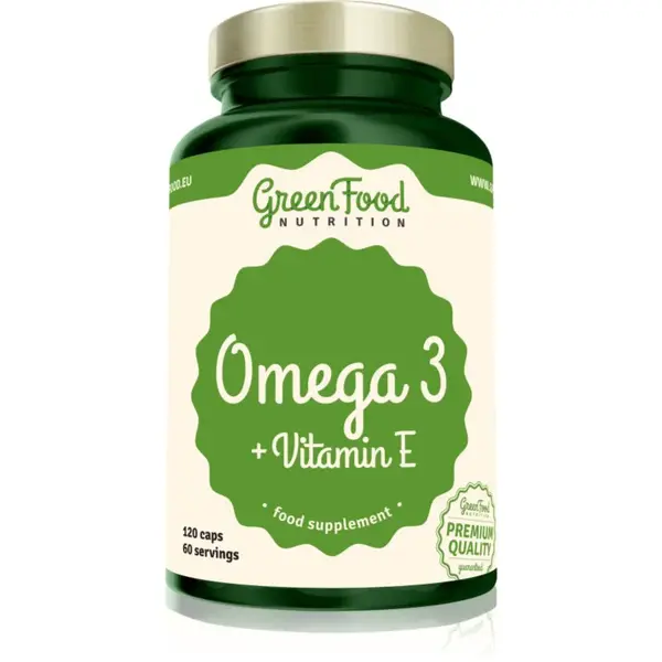 GreenFood Nutrition Omega 3 + Vitamin E kapsuly pre správne fungovanie organizmu 200 g