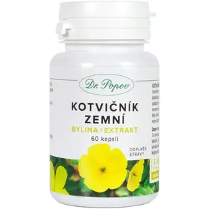 Dr. Popov Zemná sasanka bylina + extrakt kapsuly na podporu zdravej hormonálnej činnosti 60 cps