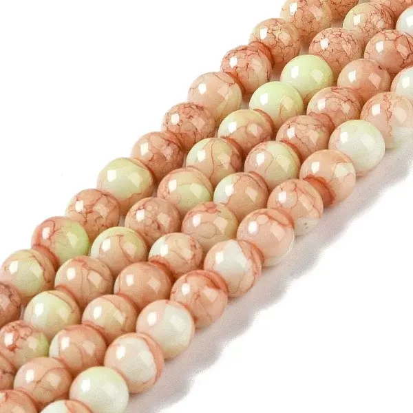 Baking Paint Glass Bead Strands