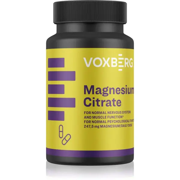 Voxberg Magnesium Citrate kapsuly na regeneráciu svalov 90 cps