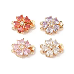 Brass Micro Pave Cubic Zirconia Box Clasps