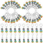100 Charms of 5pcs Alloy Flower with Resin Beaded Cluster Dangle Wine Glass Charms