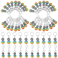 100 Charms of 5pcs Alloy Flower with Resin Beaded Cluster Dangle Wine Glass Charms