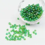 Transparent Rainbow Colours Round Glass Seed Beads
