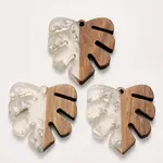 Transparent Resin & Walnut Wood Pendants