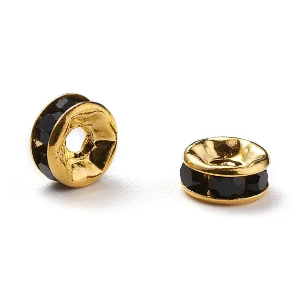 Brass Grade A Rhinestone Spacer Beads
