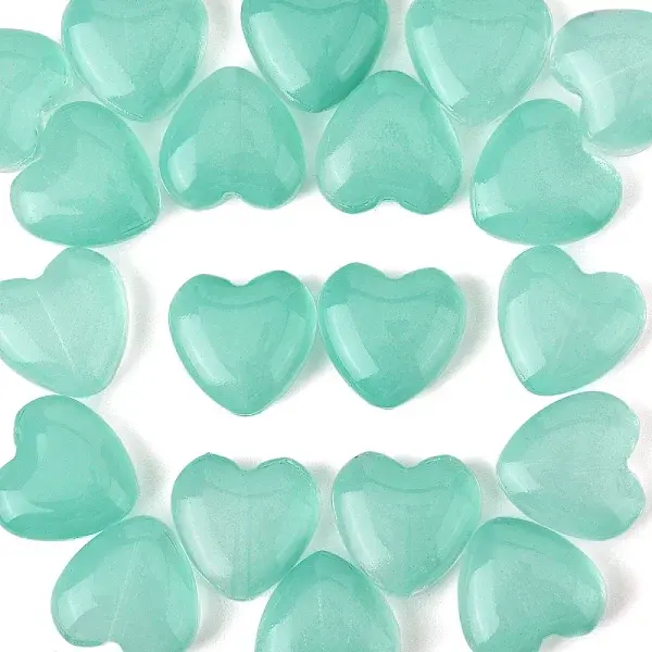 20Pcs Transparent Spray Painted Glass Beads