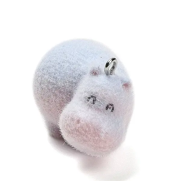 Flocky Opaque Resin Pendants