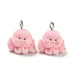 Flocky Acrylic Pendants