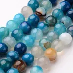 Natural Striped Agate/Banded Agate Beads Strands