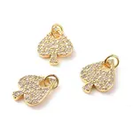 Brass Micro Pave Clear Cubic Zirconia Pendants