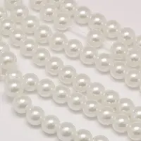 Eco-Friendly Dyed Glass Pearl Round Beads Strands