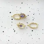 Cubic Zirconia with Brass Pendants