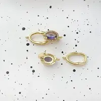 Cubic Zirconia with Brass Pendants