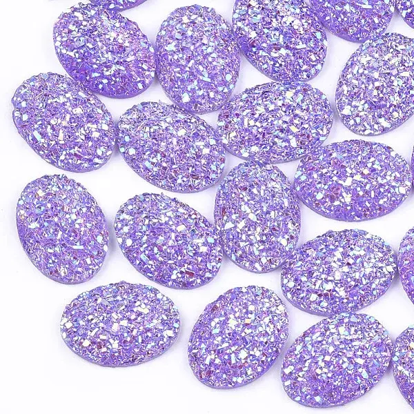 Electroplate Druzy Resin Cabochons
