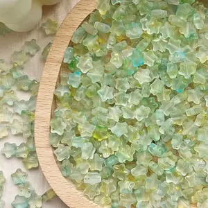 30Pcs Frosted Glass Beads