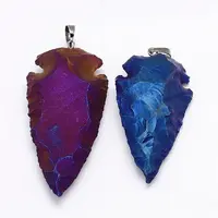 Electroplated Quartz Crystal Pendants