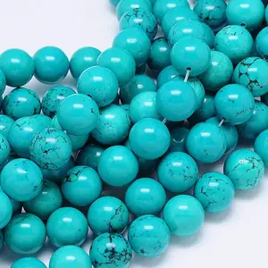 Natural Magnesite Round Bead Strands
