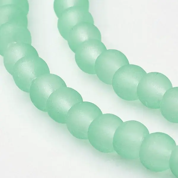 Baking Paint Transparent Glass Bead Strands