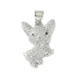 Brass Micro Pave Cubic Zirconia Pendants