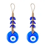 2Pcs Glass Turkey Evil Eye Car Hanging Decorations