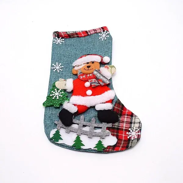 Bear Cloth Hanging Christmas Stocking
