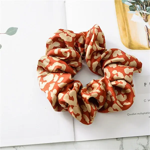 Leopard Print Pattern Cloth Elastic Hair Accessories