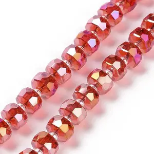 Transparent Electroplate Glass Beads Strands