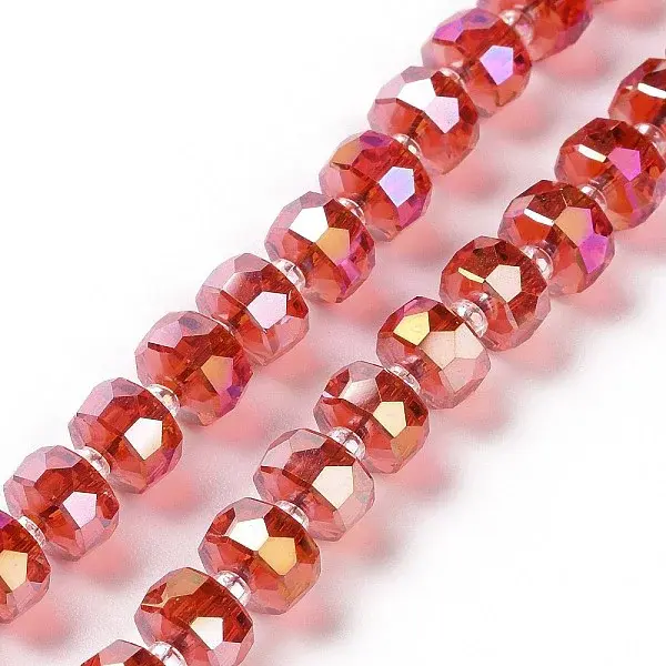 Transparent Electroplate Glass Beads Strands