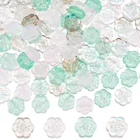 100Pcs 4 Colors Transparent Glass Beads