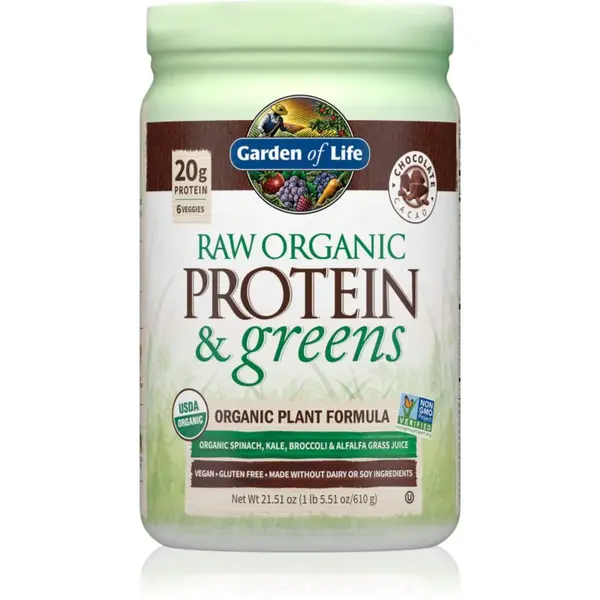 Garden of Life RAW Protein & Greens Organic rostlinný protein příchuť Chocolate 610 g