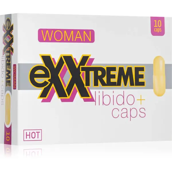 HOT Exxtreme Libido+ Caps kapsle pro podporu zvýšení sexuální touhy pro ženy 10 cps